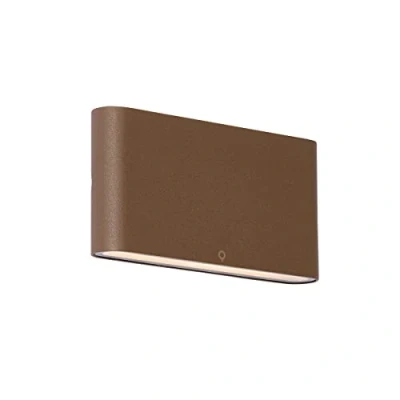 Imagen de Qazqa Moderne buitenwandlamp roestbruin 17,5 cm incl. LED IP65 Batt Adecuado para Max. x Watt