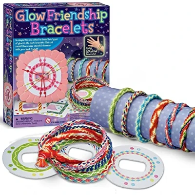 Imagen de 4M Glow in The Dark Friendship Bracelet Making Kit (Multi Colour)
