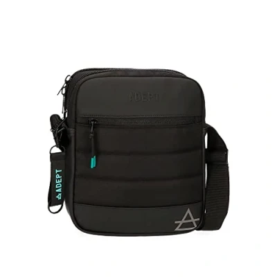 Imagen de Adept Dmas Bandolera Portatablet Dos Compartimentos Negro 22x27x8 cms Poliéster y PU