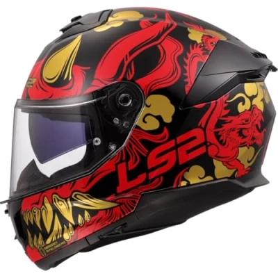 Imagen de LS2, Casco Moto Integrale STREAM II DRAKO Gloss Black Red, XXL