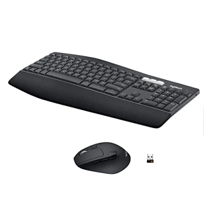 Imagen de Pack Teclado + Ratón Logitech MK850, Reposamanos, Patas inclinables, Control multidispositivo, Bluetooth, USB, Botones acceso rápido, PC/Mac, Negro