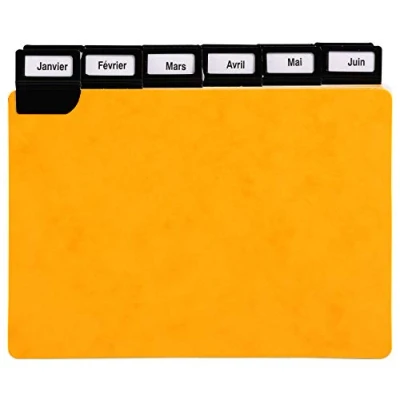 Imagen de Paquet de 24 guides alphabetiques 5/10eme a onglets metalliques pour un classement en largeur 105x14