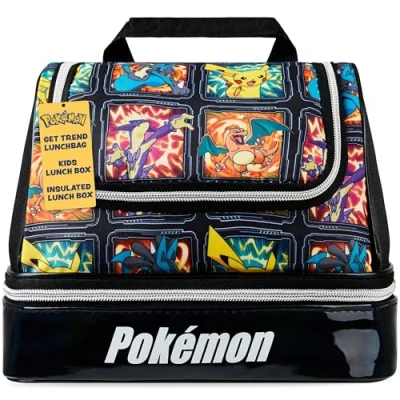 Imagen de Get Trend Pokemon Bolsa Termica Porta Alimentos Infantil Adolescentes Pikachu Almuerzo con Compartimentos para Escuela Picnic Viajar (Multi Pokemon)
