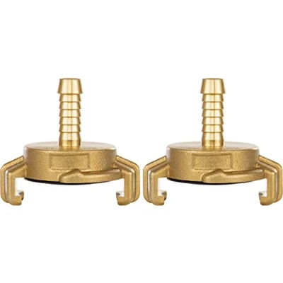 Imagen de POPPSTAR Juego de 2 Acoplamientos para Manguera 3/8 Pulgadas latón (Adaptador Racor Sistema Geka), con 10mm Ø Interior