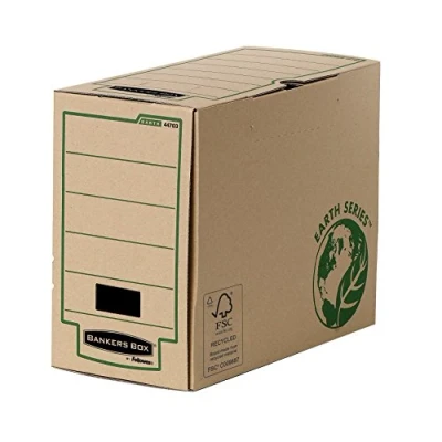 Imagen de Bankers Box Earth Series Caja de archivo definitivo, A4, lomo 150 mm, marrón, pack 20 unidades
