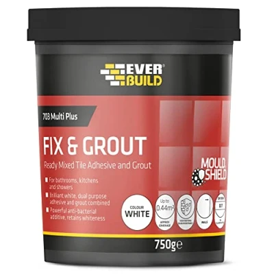 Imagen de Everbuild Fijar y lechada del azulejo adhesivo 703 500ml / 750g evbfix 005
