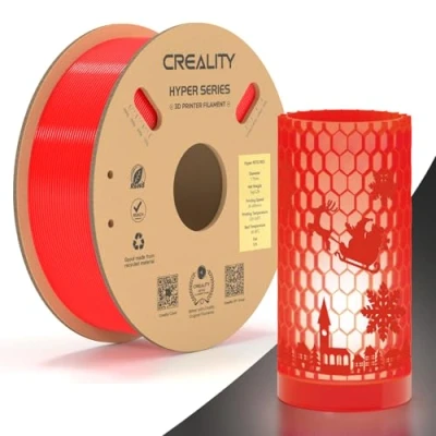 Imagen de Creality Hyper PETG Filamento, Filamento Rojo 1.75mm 1KG, para Impresora 3D Precisión Dimensional +/ 0.03mm, Apto la Mayoría de Impresoras 3D, 2.2lbs/Spool