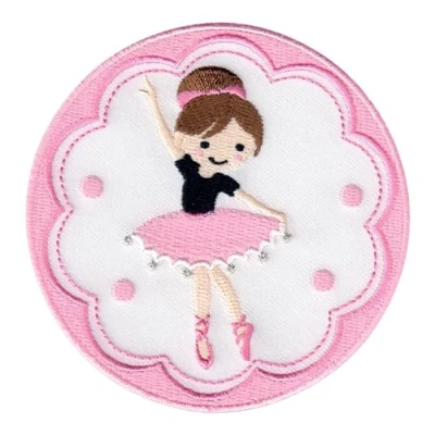 Imagen de PatchMommy Bailarina Ballet Parche Termoadhesivo Bordado para Ropa Parches Infantiles y Apliques Niños