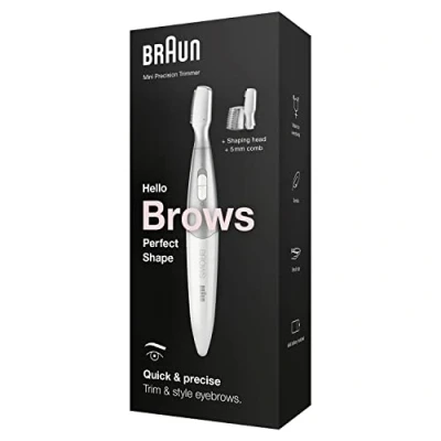 Imagen de Rasuradora Braun FG1106, Recortadora para cejas, Autonomía 120 min, Blanco/Gris