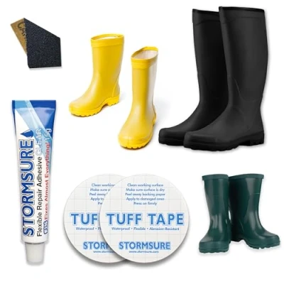 Imagen de Stormsure Wellington Kit de reparación botas transparente pegamento industrial Wellie, suelas, talón, botas, adhesivo poliuretano, impermeable,