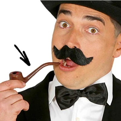 Imagen de Fiestas GUIRCA Pipa de Juguete (12 cm) Accesorio Disfraz para Temáticas del Siglo XIX y Celebraciones Históricas Ideal Carnaval Halloween Todos los Usuarios Marrón