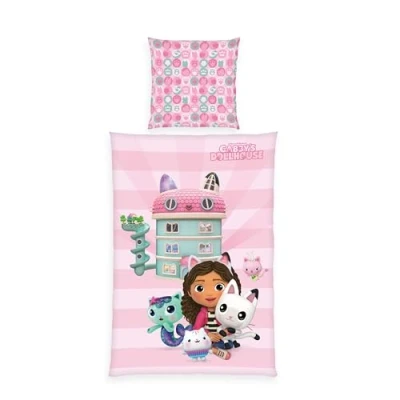 Imagen de Herding Gabby&#039;s Dollhouse Juego de Cama (Funda nórdica 135 x 200 cm y Funda Almohada 80 cm, con Cremallera, 100% algodón)
