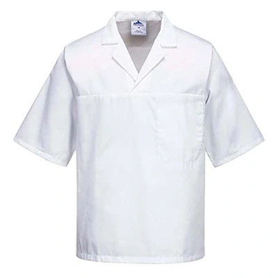 Imagen de Portwest Camisa De Panadero, Manga Corta, Tamaño: XS, Color: Blanco, 2209WHRXS