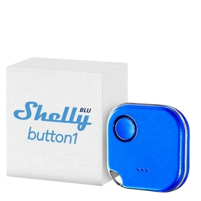 Imagen de Shelly BLU Button 1 Botón Azul Bluetooth De Acción y Escena Automatización Del Hogar iOS Android App Hub No Requerido Larga Duración Batería Indicador LED Zumbador Amplia Gama