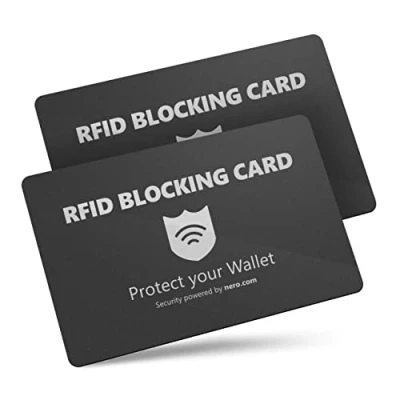 Imagen de RFID Blocker Card NFC Protection Protección contra el robo de datos tarjetas crédito Bloqueo para cartera, tarjeta bancaria, DNI, pasaporte Sin fundas protectoras