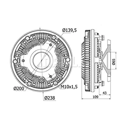 Imagen de Embrague, ventilador del radiador BEHR MAHLE CFC 12 000S
