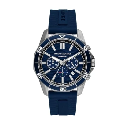 Imagen de Armani Exchange Reloj para hombre de acero inoxidable con cronógrafo, AX1960, Azul y gris