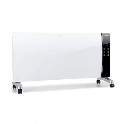 Imagen de Klarstein Lindholm calefactor, convector, pantalla LED, panel táctil, mando a distancia, programable, 2 niveles: 1000 o 2000 W, termostato: 16 40 C, seguro para niños, no se recalienta, blanco