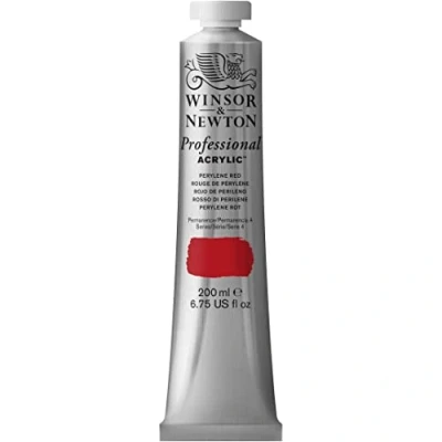 Imagen de Winsor &amp; Newton Professional Acrylic Pintura acrílica, tubo 200 ml, color rojo de Perileno