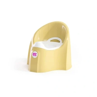 Imagen de OKBABY Orinal Pasha Fabricado con Materiales no Tóxicos, Diseño Ergonómico y Aerodinámico, Recipiente Interior Extraíble Asa, Esencial para el Aprendizaje de los Niños Pequeños, Amarillo