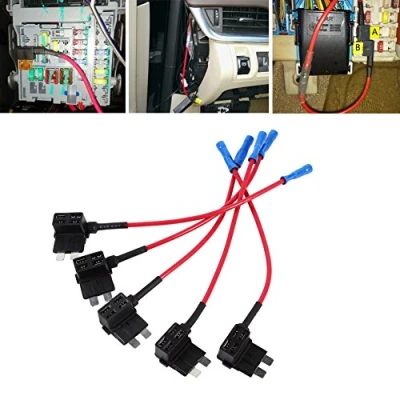 Imagen de AddACircuit Adaptador de grifo fusibles para coche, 12 V, mini ATM, APM, soporte hoja trasera, caja estándar