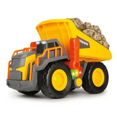 Imagen de Dickie Toys Camión de Carga Juguete, Gama Volvo Series, con Luz y Sonido, Sistema Ruedas Giro Libre, Apto para Niños Niñas a Partir 3 Años 30 cm