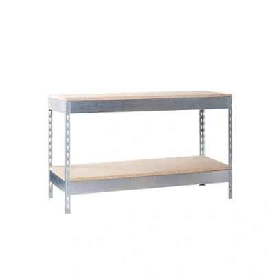 Imagen de Simon Rack Banco de Trabajo Taller, Mesa Carga Máxima 400 kg, 900x1200x600 mm, Bricolaje, 2 Alturas, Galva/Madera BT BASIC