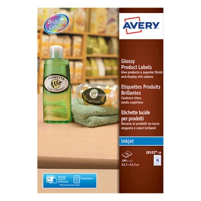 Imagen de Avery L7101REV 20 Pack de hojas con etiquetas removibles ovales, 63.5 x 42.3