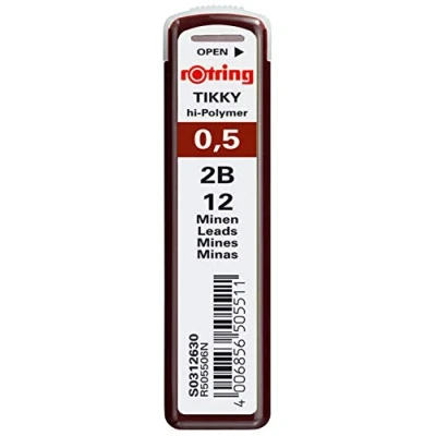 Imagen de minas para lápices rOtring 0.5 2B