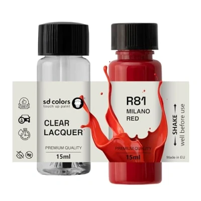 Imagen de SD COLORS MILANO RED R81 Pintura para retocar (15 ML), color rojo