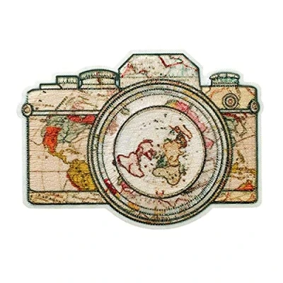 Imagen de Recycl Patch Cámara Parches termoadhesivos bordados aplique para ropa, tamaño: 6,1 x 4,5 cm