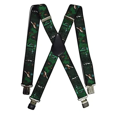 Imagen de Olata Tirantes de Caza Ajustables Con Forma En X. Resistentes Trabajo para Hombre Clips Relieve 4 cm. Patos Temporada
