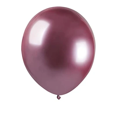 Imagen de Ciao Paquete 100 globos metalizados en latex natural Premium Quality A50 (diámetro 13cm / 5&quot;), rosa metalizado
