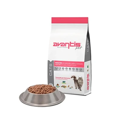 Imagen de Avantis Pet Cats Pienso para Gatos Adultos 2 kg Fácilmente Digerible con Pescado, Pollo y Cereales Comida Seca 100% Completa Equilibrada