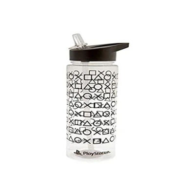 Imagen de Pyramid International Playstation (Shapes) Plastic Drinks Bottle 0, Negro
