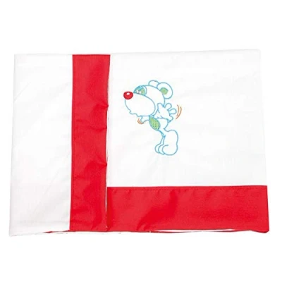 Imagen de Sábana 100% Algodón Bebé, Hipoalergénica, Transpirable y ecológica. Tacto Suave. 3 Piezas (sábana, Bajera con Gomas Ajustables Almohada). Fabricación España. (Ratón Malabares, Minicuna 80x50)