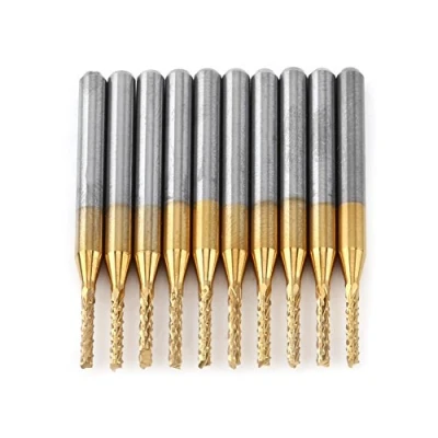 Imagen de Fresa de Extremo Cnc Carburo 10 Piezas, Brocas Enrutador En Espiral 1/16 &quot;de Diámetro Corte Para Grabado