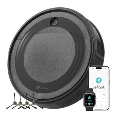 Imagen de LEFANT Robot Aspirador M310, 4500 Pa Superschlank aspiradora Robot, con navegación de Distancia precisa, 150 mins, Filtro HEPA, WiFi, Ideal para Pelo Animales, alfombras, Suelos Duros