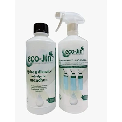Imagen de ECO JIN DESENGRASANTE Concentrado (Sin Aroma) 1 LITRO + PULVERIZADOR (Color del SEGUN Stock)