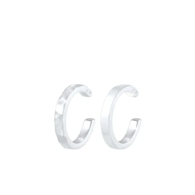 Imagen de Elli 2 PACK Earcuff Basic Pendientes silvercoloured, Mujer, Talla: One Size, Silver coloured