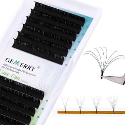 Imagen de Extensiones de Pestañas Volumen Ruso 0.05 c curl 9mm Easy Fan 2D 3D 5D 8D 10D Postizas Individuales Volume Lash Extensions GEMERRY (0.05 9mm)