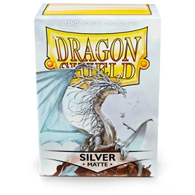 Imagen de Dragon Shield Matte Standard Size Sleeves 100Pk Silver