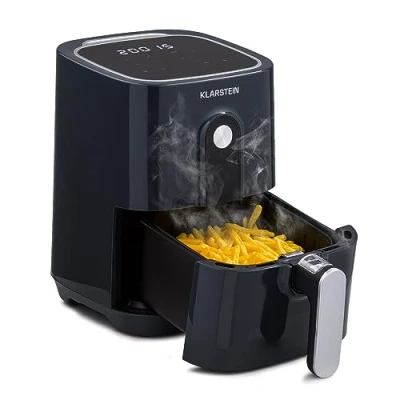 Imagen de Klarstein Freidora de Aire Caliente 1400W Calentamiento Rápido para Cocinas, Sin Aceite Digital 2,8 l., Pantalla Táctil, Temporizador, Temperatura Ajustable, Air Fryer 8 Programas
