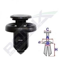 Imagen de ROMIX C60748 Grapa HONDA: CIVIC 8 Hatchback