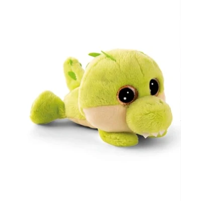 Imagen de NICI Peluche GLUBSCHIS cocodrilo Groggo Li 15cm tumbado verde suave, lindo para abrazar y jugar, niños adultos, una excelente idea de regalo 61848