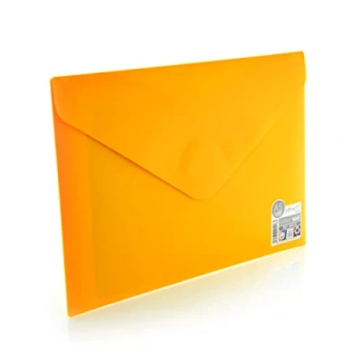 Imagen de Pack 10 Ud. Carpeta Sobre Cierre de Velcro Tamaño A5/Cuartilla REF 90418N Vital Color Opacos Acabado Mate y Brillo con Textura Soft Touch by Office Box. (Naranja)