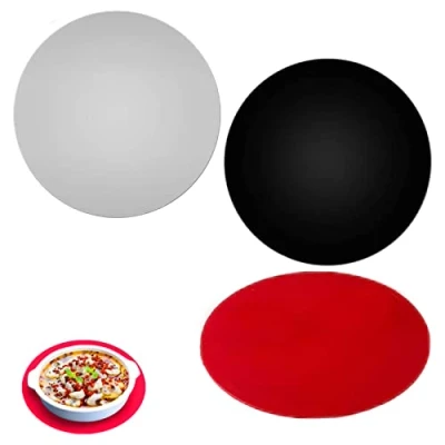 Imagen de 3Pcs Alfombrilla de Silicona para Microondas Horno Resistente al Calor Redondas Alfombrillas Antiadherentes Encimeras Cocina, 30cm