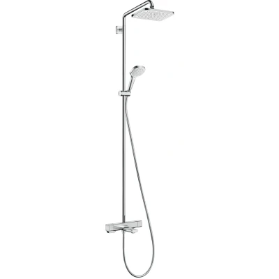 Imagen de hansgrohe Croma E showerpipe 280 1jet con termostato de bañera cromo