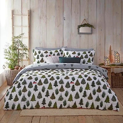 Imagen de furn. Evergreen Juego de Funda nórdica para Cama Individual, Color Verde
