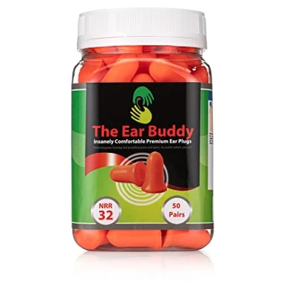Imagen de The Ear Buddy Premium Soft Foam Plugs, NRR 32 Decibels, 50 Pairs by